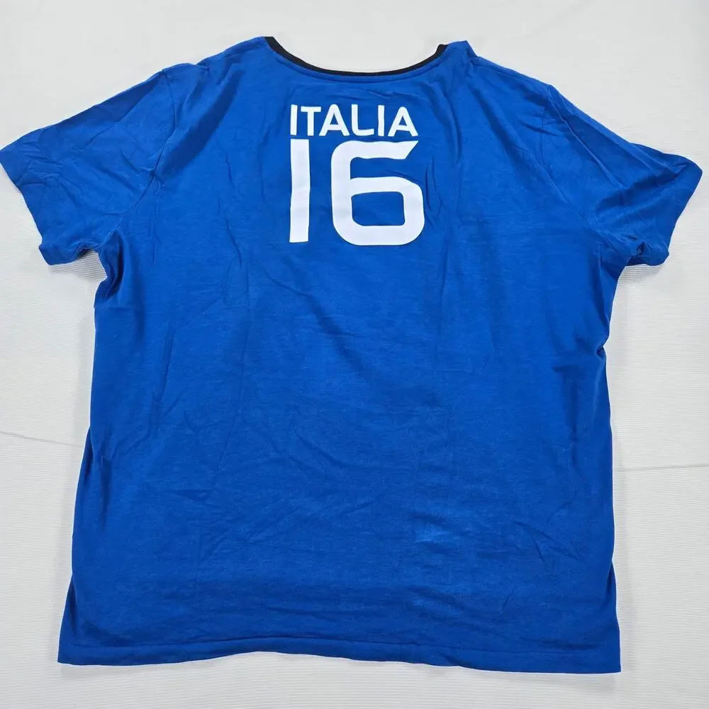 Polo Ralph Lauren Italia #16 Pony Short‎ Sleeve Blue T-Shirt Men's Size XXL